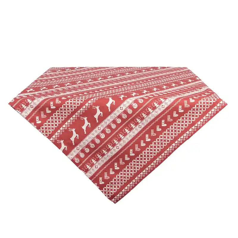 Aanbieding Clayre & Eef Tafelkleed 100x100 cm Rood Katoen Hert