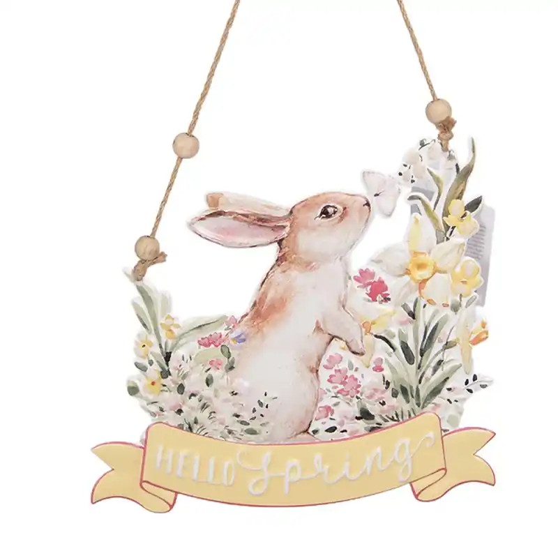 Weekendaanbieding Clayre & Eef Tekstbord 24x1x24 cm Geel Metaal