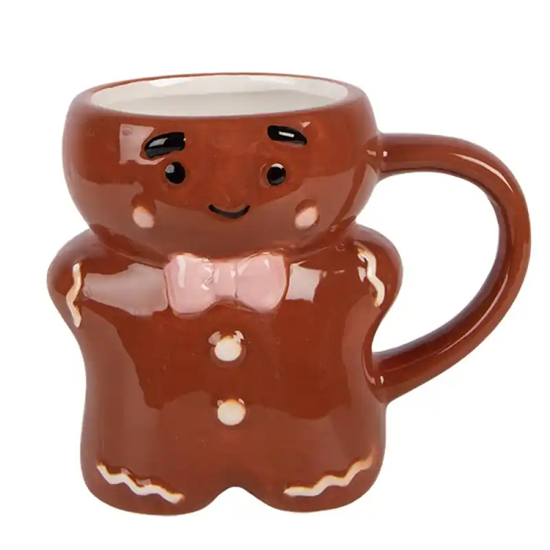 Clayre & Eef Mok Gingerbread man 250 ml Bruin Keramiek Dagaanbieding