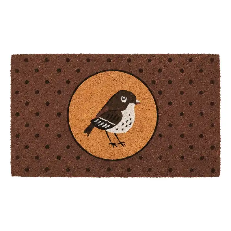 Weekendaanbieding Clayre & Eef Deurmat Bruin Kokos Vogel