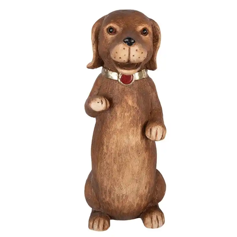 Bestel Nu Clayre & Eef Decoratie Beeld Hond 23x19x47 cm Bruin Keramisch materiaal