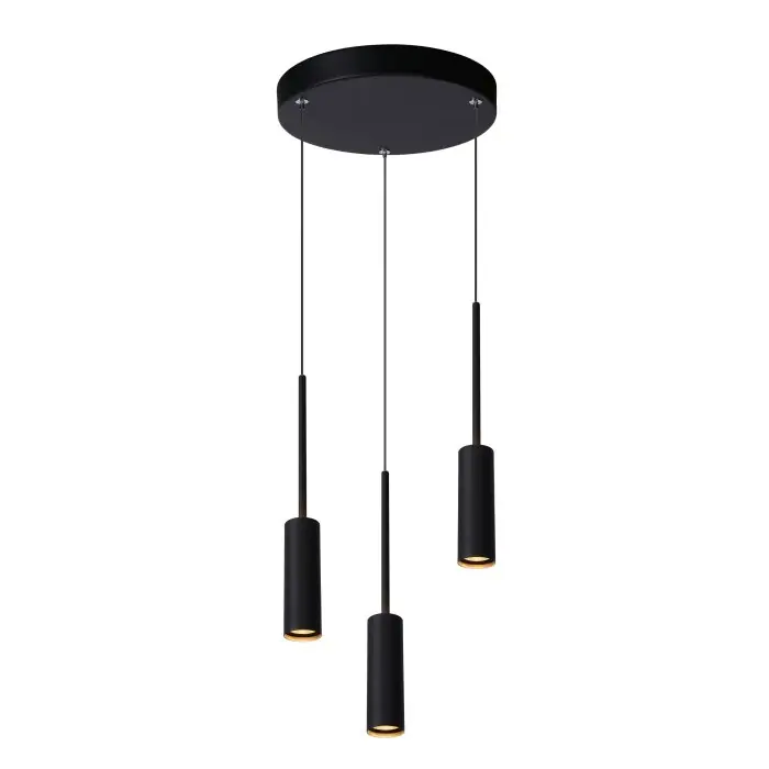 Lucide TUBULE Hanglamp LED Zwart, 3-lichts Alleen Vandaag