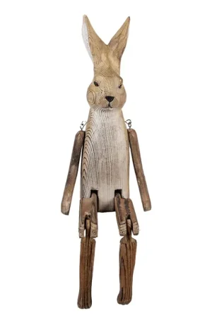 Clayre & Eef Beeld Konijn Bruin Hout Goedkoop