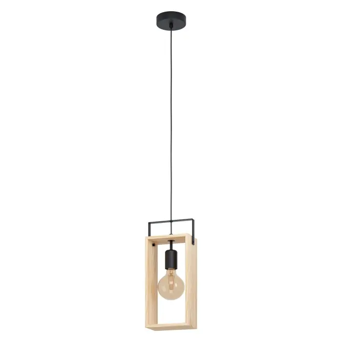 Nieuw Eglo FAMBOROUGH Hanger Bruin, Zwart, 1-licht