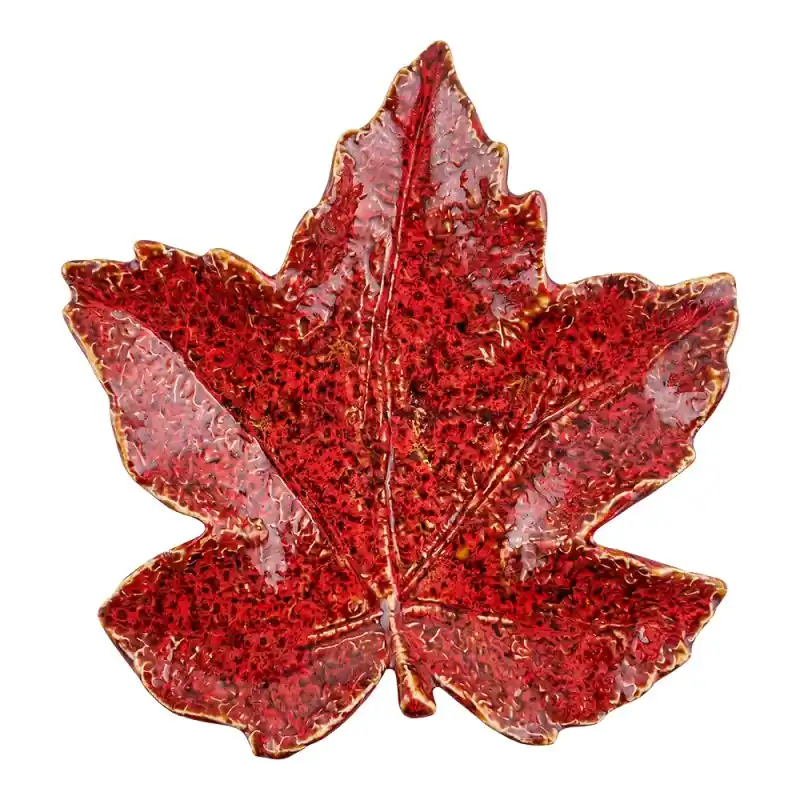 Clayre & Eef Decoratie schaal Blad Rood Keramiek Shop Nu