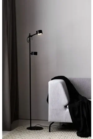 Express Levering Nordlux CLYDE Staande lamp LED Zwart, 2-lichts