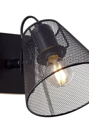 Brilliant Whole Spotlamp Hout donker, Zwart, 1-licht Uitverkoop