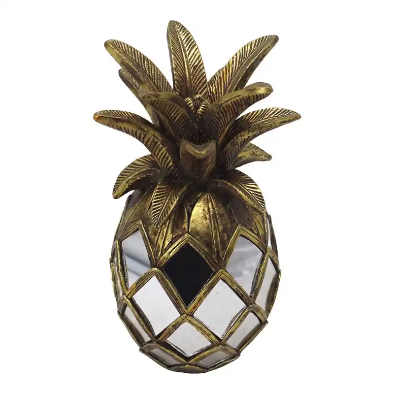 Alleen Vandaag Clayre & Eef Decoratie Beeld Ananas Geel Kunststof