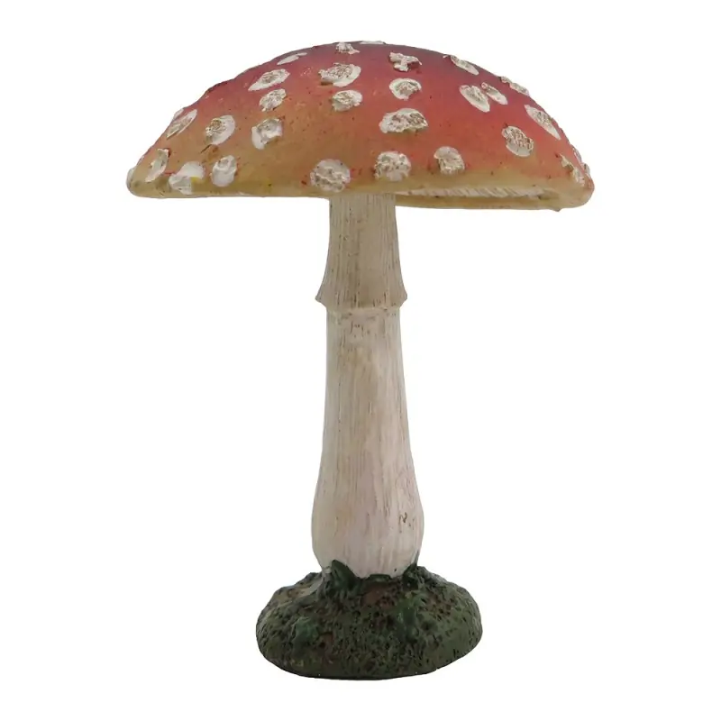 Clayre & Eef Decoratie Beeld Paddenstoel Rood Kunststof Koopje
