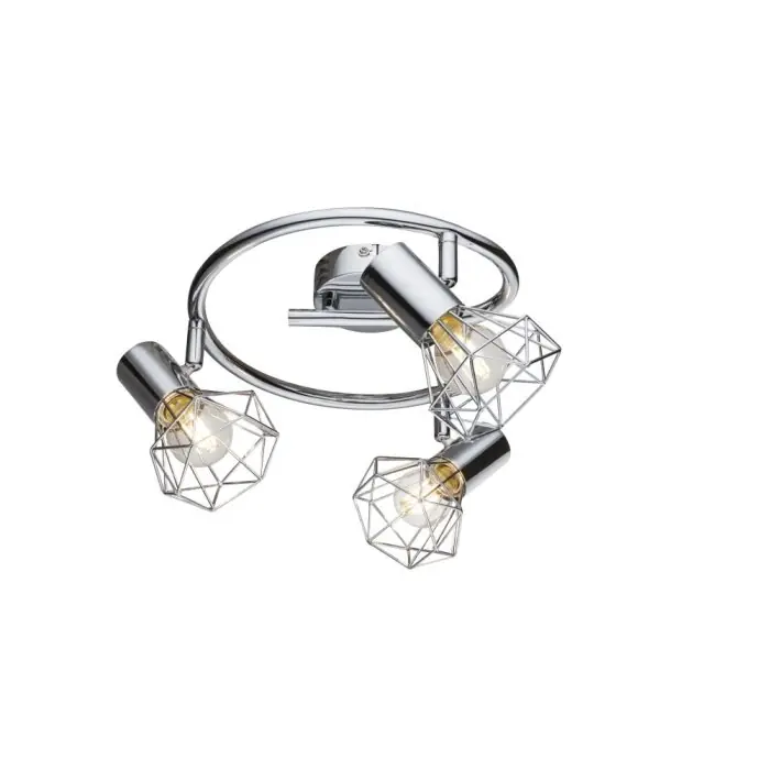 Gratis Retour Rondell Orebro Plafond spot Chroom, 3-lichts