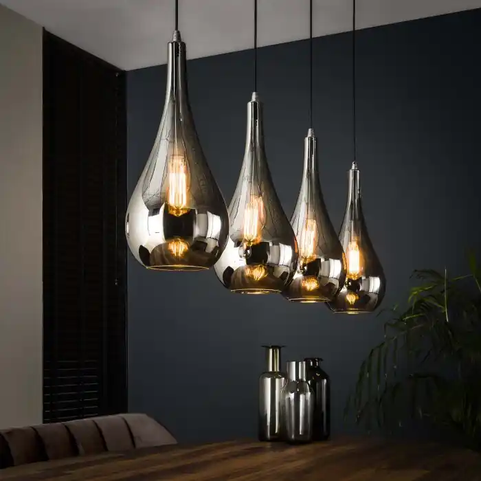 Missirola Hanglamp Zilver, 4-lichts Gecertificeerd