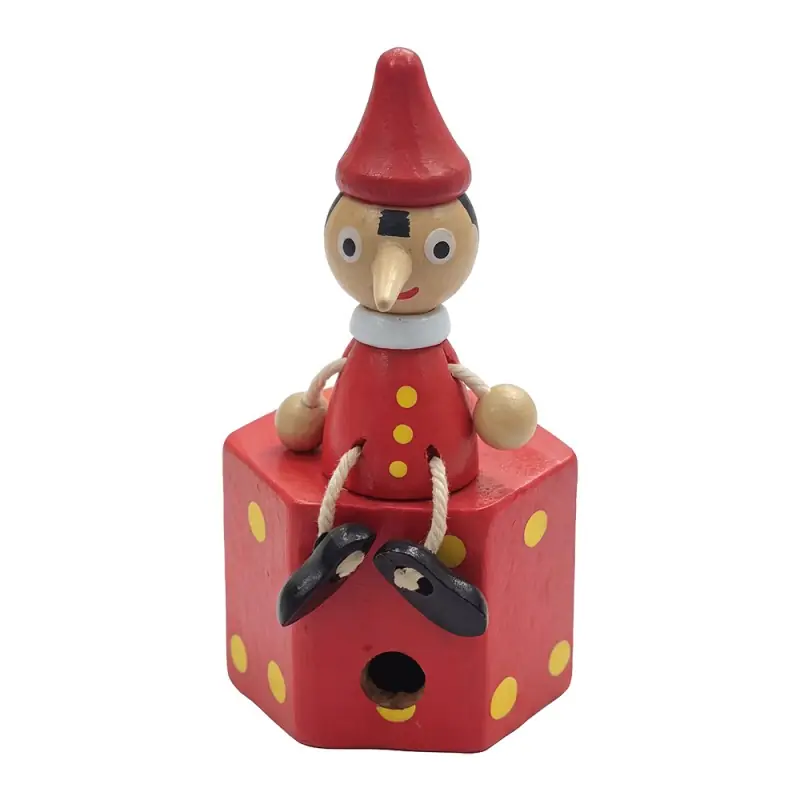 Lage Prijs Clayre & Eef Decoratie Pinokkio Rood Hout