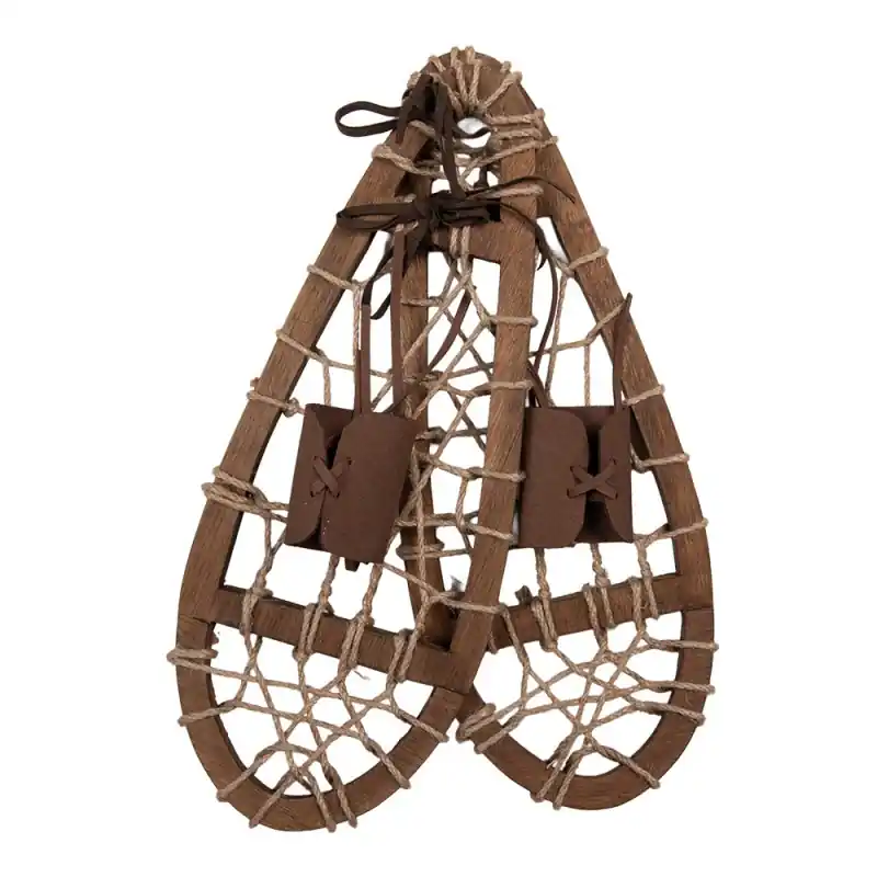 Clayre & Eef Vintage ski decoratie 20x6x35 cm Bruin Hout Weekendaanbieding