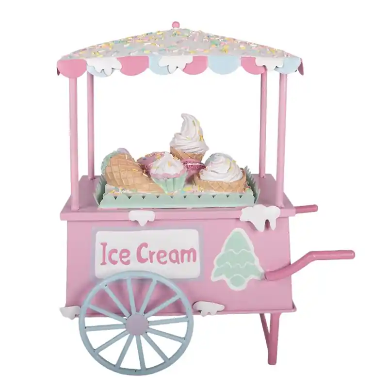 Flitsaanbieding Clayre & Eef Decoratie Beeld 34x18x38 cm Roze Kunststof