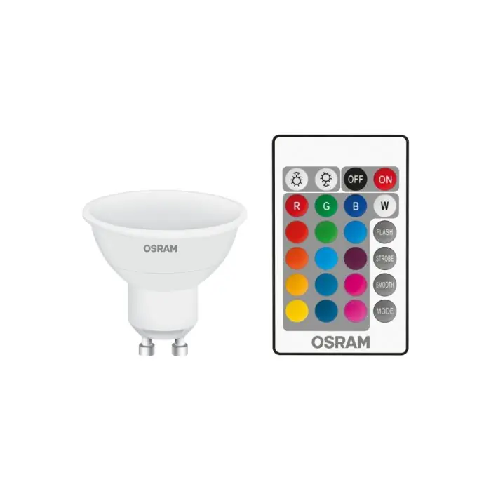 Weekendaanbieding Osram LED GU10 RGBW 4,5 Watt 2700 Kelvin 250 Lumen