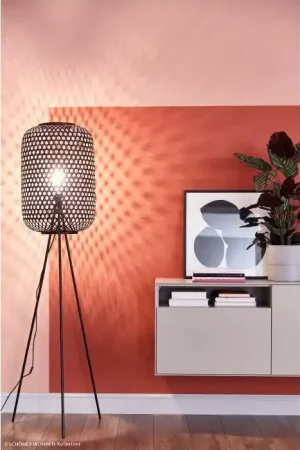 SCHÖNER WOHNEN-Kollektion CALLA Staande lamp Zwart, 1-licht Voordeelprijs