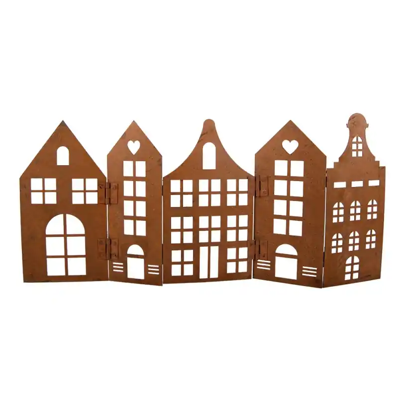 Koop Online Clayre & Eef Decoratie Beeld Huis 45x1x21 cm Bruin Metaal