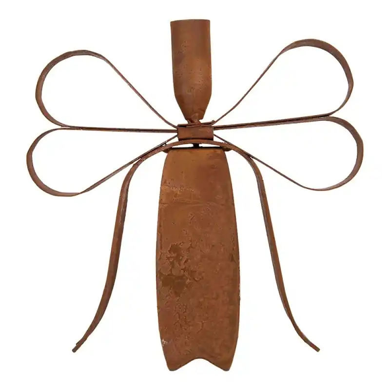 Betrouwbaar Clayre & Eef Kandelaar 19x15x18 cm Bruin Metaal