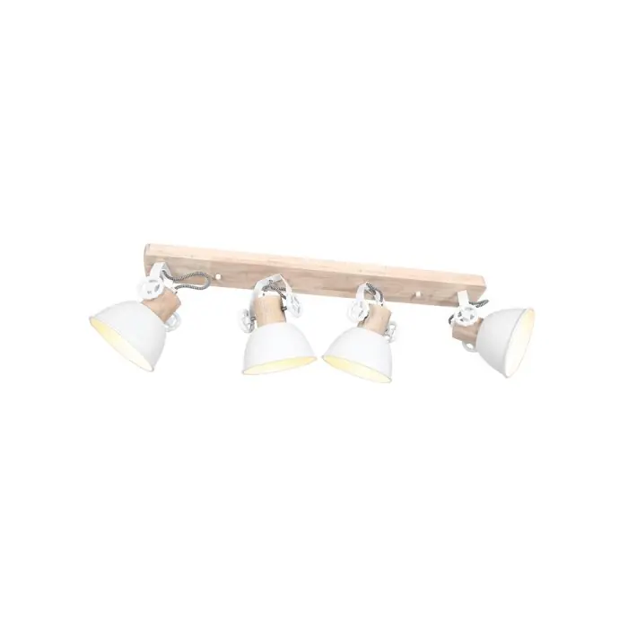 Steinhauer Gearwood Plafond spot Hout donker, Wit, 4-lichts Koop Online