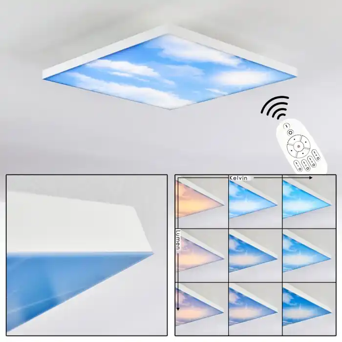 Goedkoop Onlaj Plafondlamp LED Wit, 1-licht, Afstandsbediening