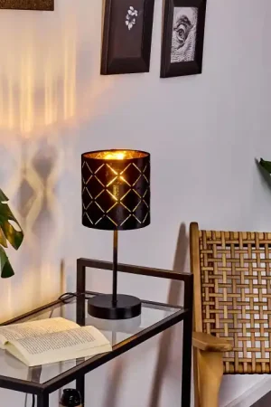 Arnoya Tafellamp Zwart, 1-licht Direct Beschikbaar