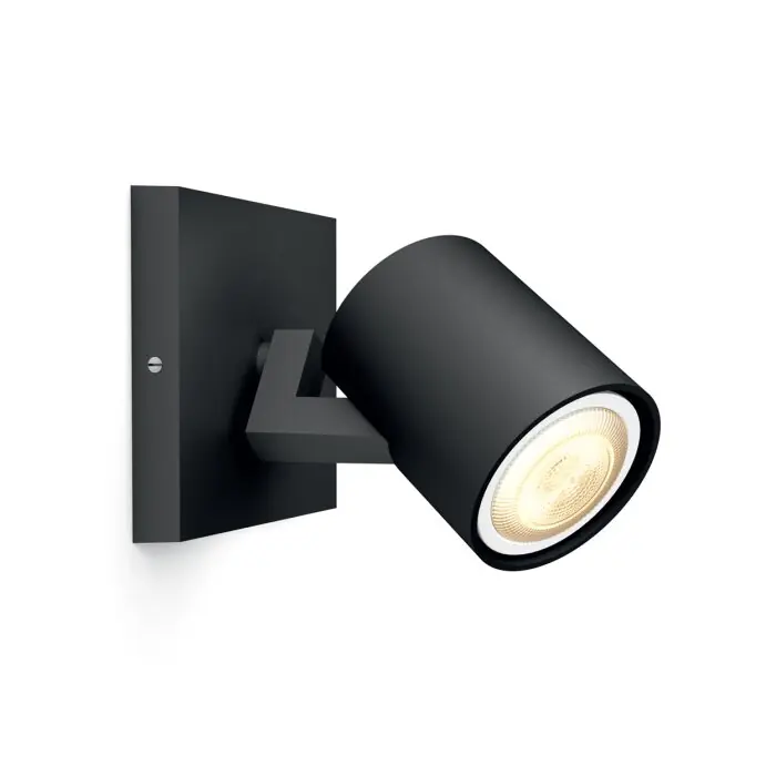 Finale Uitverkoop Philips Hue Ambiance White Runner Wandspot basis LED Zwart, 1-licht
