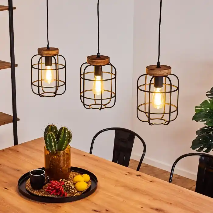 Husvik Hanglamp Zwart, 3-lichts Premium