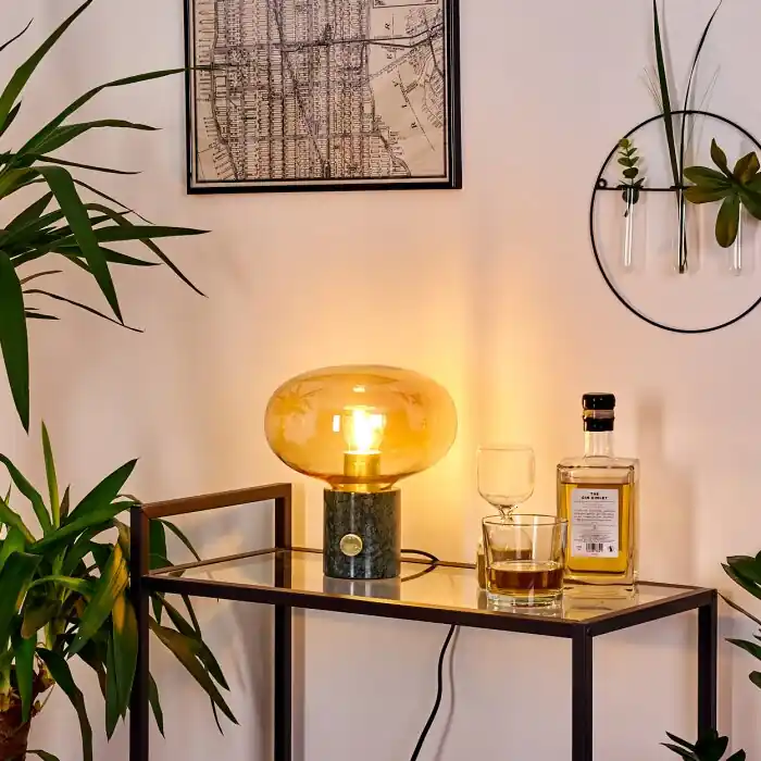 Actieprijs Maoro Tafellamp Groen, Messing, 1-licht