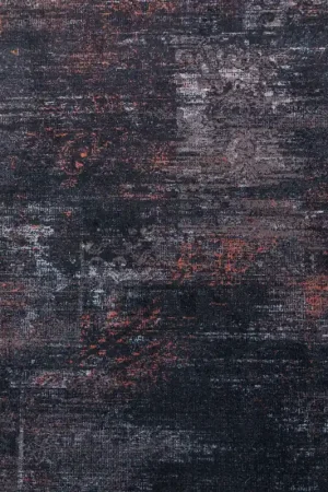 Koop Online Vintage Vloerkleed Raw Zwart Terra