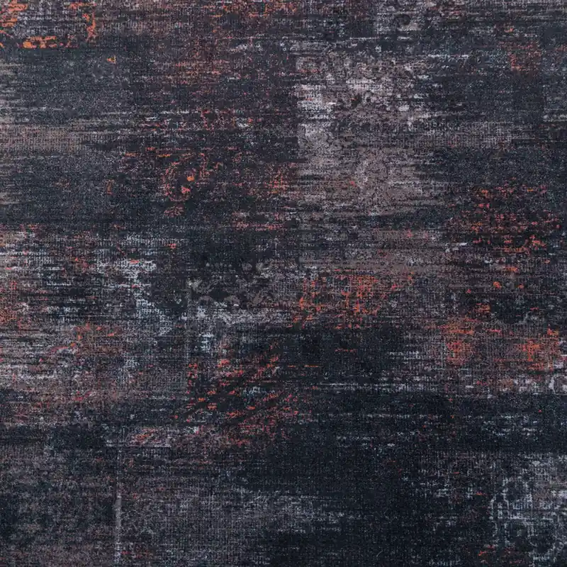 Koop Online Vintage Vloerkleed Raw Zwart Terra