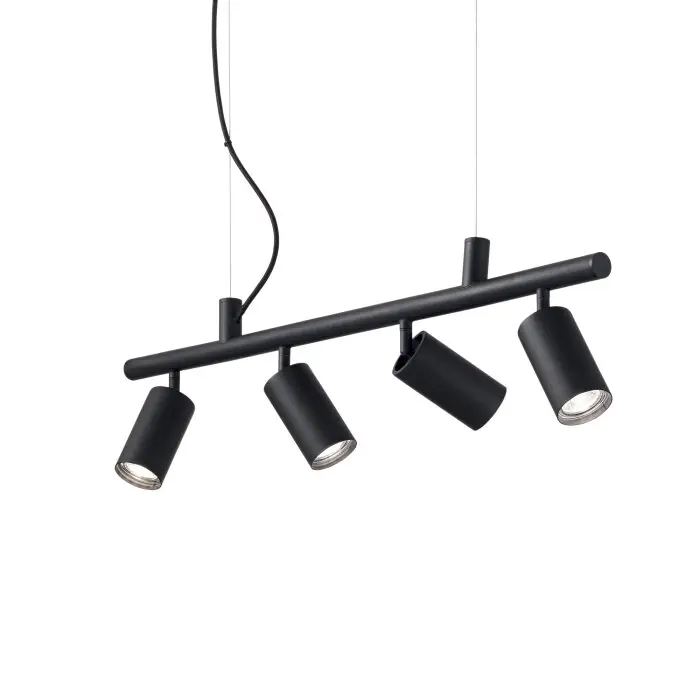 Ideallux DYNAMITE Hanglamp Zwart, 4-lichts Actieprijs