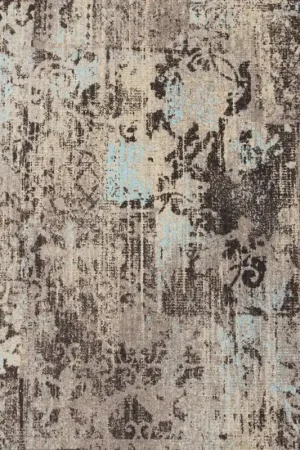 Beste Prijs Vintage Vloerkleed Raw Greige Aqua