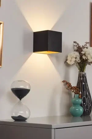 Actieprijs Fulufo Muurlamp LED Koperkleurig, Zwart, 1-licht