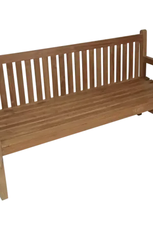 Bank teak rechte rug 180cm Direct Beschikbaar