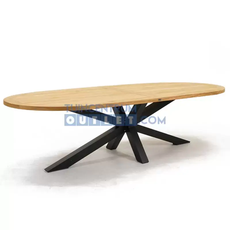 Aanbieding Tuintafel Mistral teak ovaal spinpoot 280cm van Vita