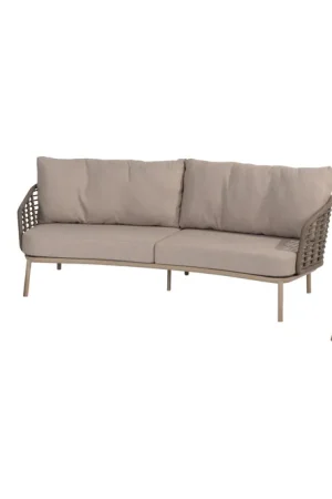 Beperkte Voorraad Loungeset Puglia Latte Set 3 delig 3 zits Kussens 4SO Lounge Bank Stoelen Buiten Tuin 4 Seasons Outd