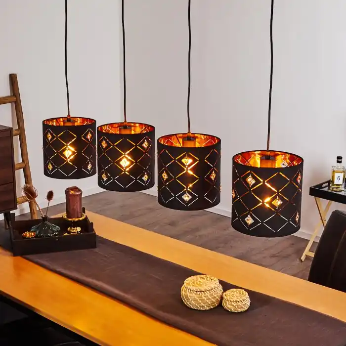 Gratis Retour Trasancos Hanglamp Zwart, 4-lichts