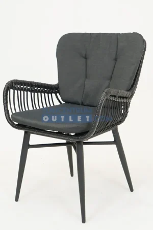 Vita Spider Zwart Dining Tuinstoel (excl. rugkussen) Koopje