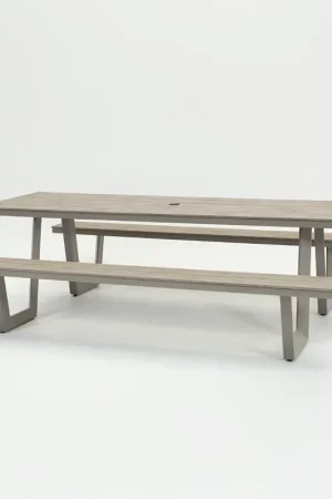 Vita Massa rechthoekige picknicktafel taupe XL Uitverkoop