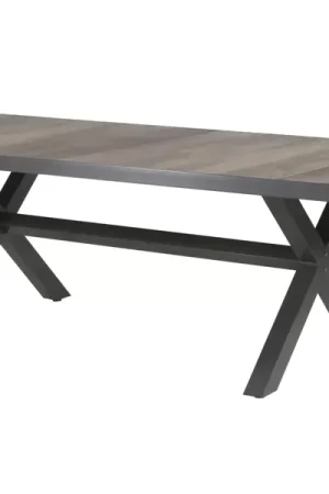 Veilige Betaling Tafel Castilla 2.0 Negro Buiten Tuin met kruispoot 243x103cm van Lesli Living
