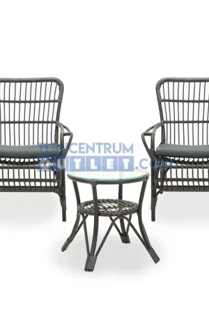 Vita Lester loungeset zwart met hoge tafel Hete Deal
