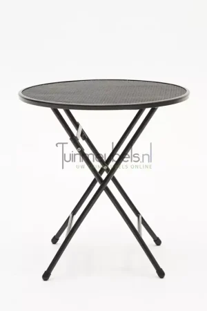 Beperkte Voorraad Tuintafel Inklapbaar Antraciet Rond 70 cm Zwart Klaptafel Basic Strekmetaal Sow Shin Europe