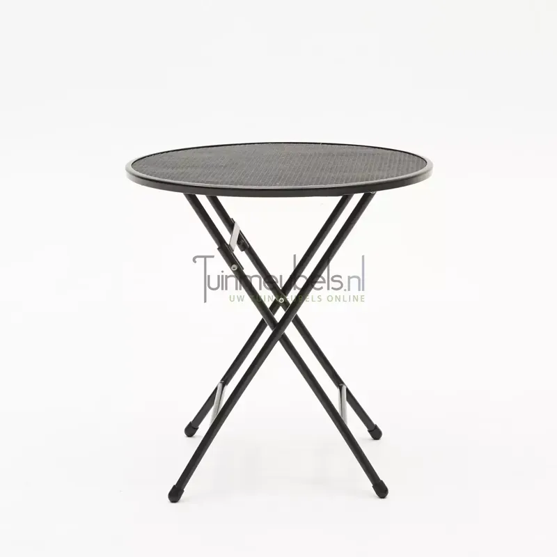 Beperkte Voorraad Tuintafel Inklapbaar Antraciet Rond 70 cm Zwart Klaptafel Basic Strekmetaal Sow Shin Europe