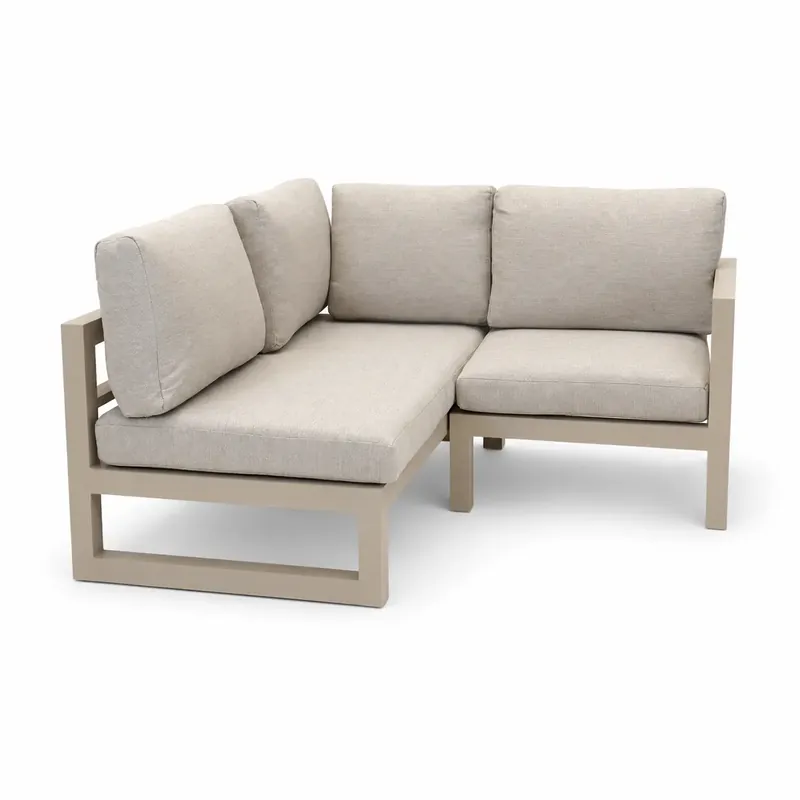 Beperkte Voorraad Grosso 2-zits bank L + hoek beige