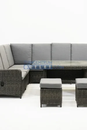 Betaalbaar Hoekbank Vita Veloso wicker incl tafel en hockers