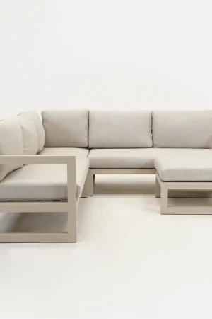 Koop Vandaag Vita Grosso loungeset hoekbank Beige 4-delig