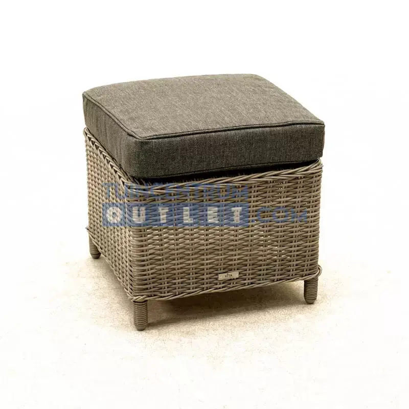Voetenbank Ibiza L45B45cm wicker Nieuw