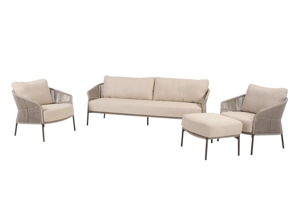 Aanbieding Florence loungeset 4-delig terre