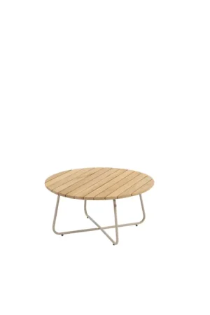Verdi salontafel teak 73 cm. Ø (H 35) latte Goedkoop