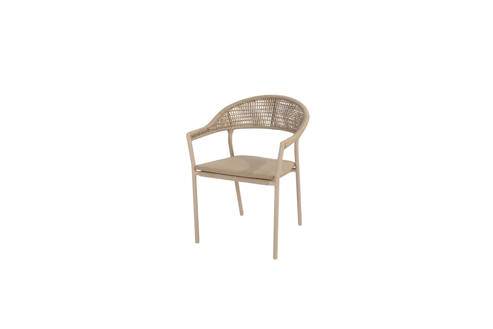 Sienna stacking dining chair latte with cushion Laatste Kans